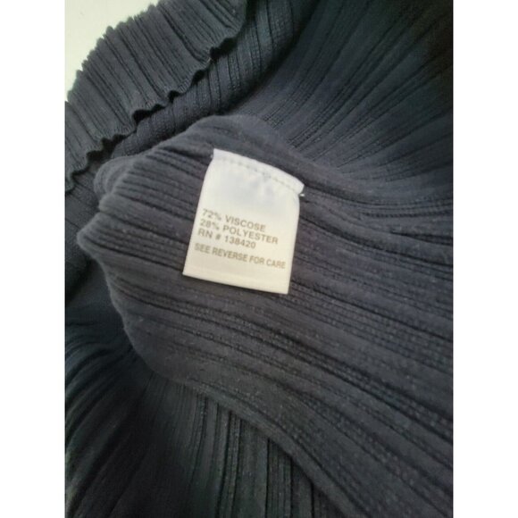 Carlisle Collection Women's Regalis Ribbed Crew Neck Top Black Size Medium NEW - Picture 5 of 10